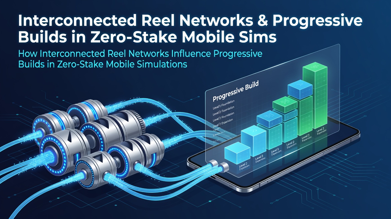 Darstellung vernetzter Walzensysteme und ihrer Verbindungen in mobilen Slot-Simulationen
