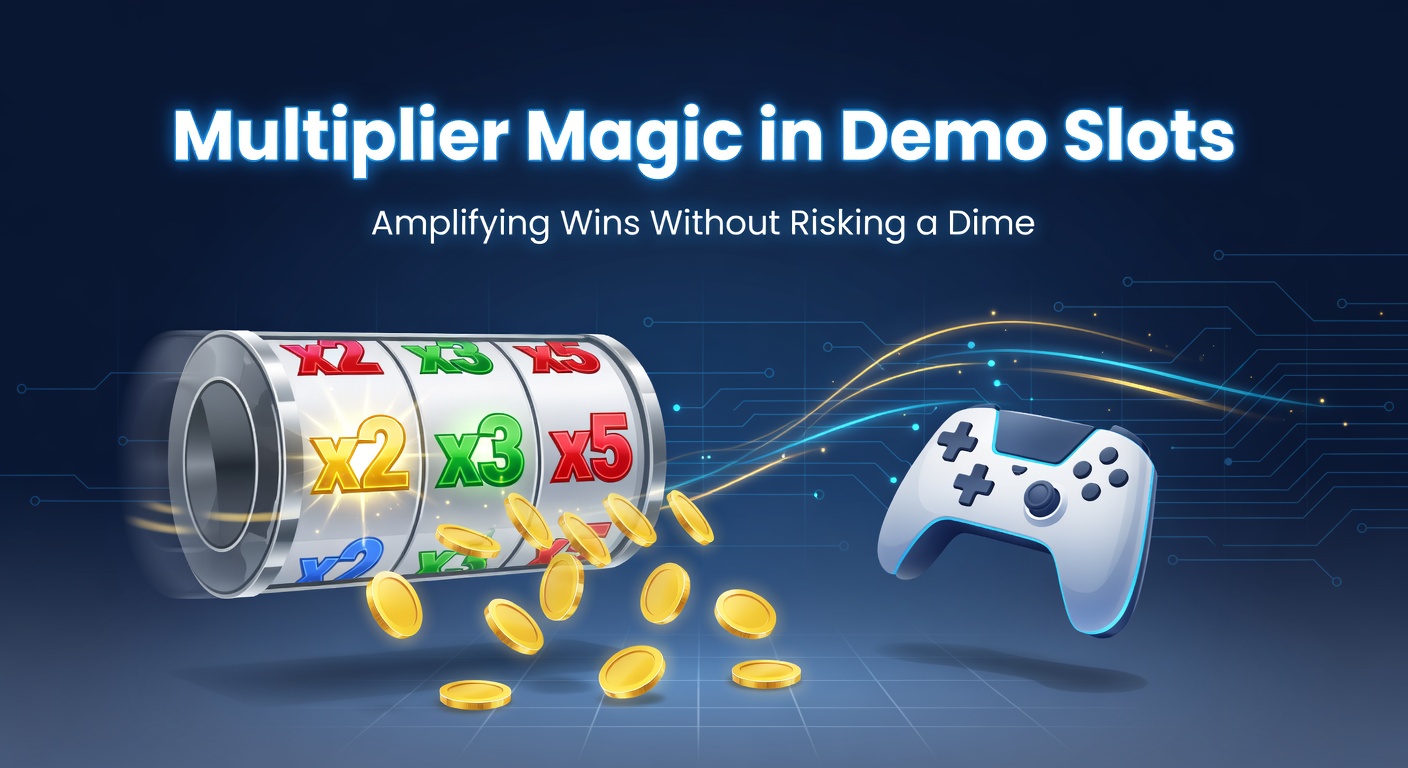 Leuchtender Multiplikator-Symbol in einem farbenfrohen Demo-Slot, das einen massiven Gewinn anzeigt